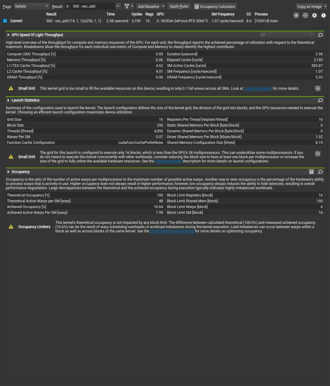 <span class="figure-number">Figure 1: </span>Nsight Compute GUI output